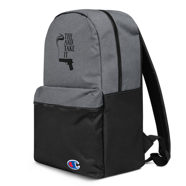 2nd Amendment  pistol Embroidered Champion Backpack