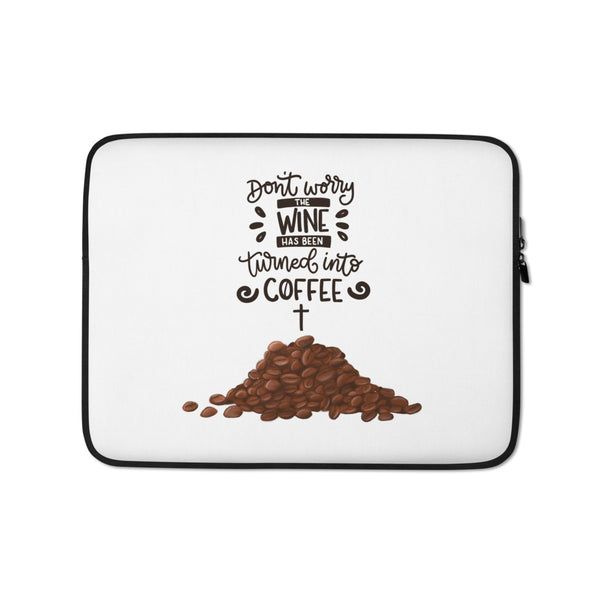 Wine Into Coffee Christian Laptop Sleeve