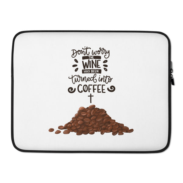 Wine Into Coffee Christian Laptop Sleeve