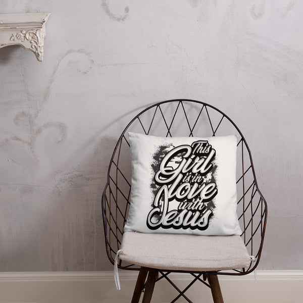 This Girls Is In Love With Jesus Pillow