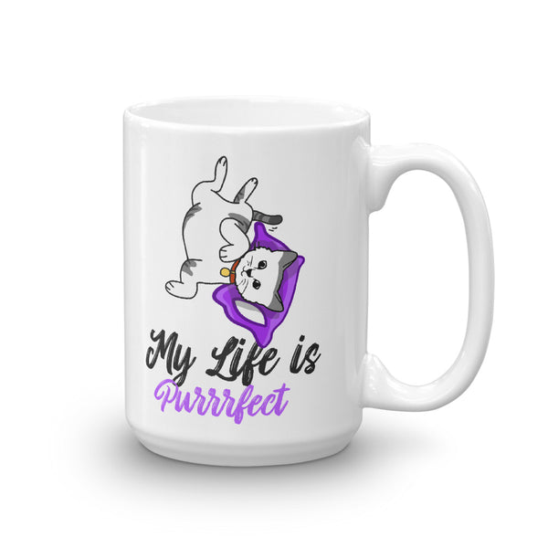 My Life Is Purrrfect  Cat Lovers Mug